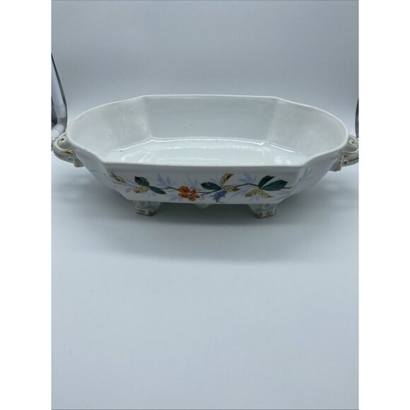 Weimar Other - Weimar Oblong Serving Dish Hand Painted Floral Germany 10x6 Inside 12.5x6 Ovrall